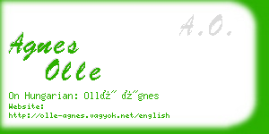 agnes olle business card